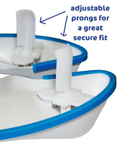 Prongs for adjustable toilet trainer